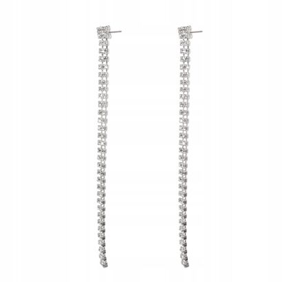 KOLCZYKI WISZĄCE JABLONEX 9 CM METALOWE BŁYSZCZĄCE   (7533-52 SAH)