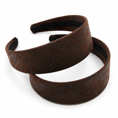 OPASKI DO WŁOSÓW SZEROKIE BRĄZOWE 2 SZTUKI (OPSZ-19 SAH)