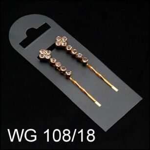 WAVED HAIR GRIP WITH JET WG 108/18