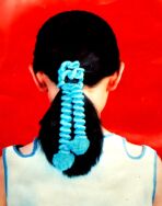 GUMKI DO WŁOSÓW WISZĄCE KRĘCONE RÓŻOWE 2 SZTUKI  (0294-504 SA) - 3