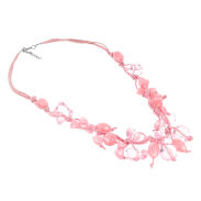 NASZYJNIK /WISIOR RÓŻOWY Z KORALIKAMI                                                                (0643-1018 SAH) - 2