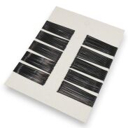 WSUWKA PROSTA CZARNA BROKATOWA 5 CM 2 KULKI 100 SZTUK                                  (105/BNX) - 2