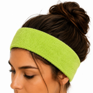 OPASKA NA GŁOWĘ ELASTYCZNA Z FROTY ZIELONA 6 CM (0193-82 AS) - 3