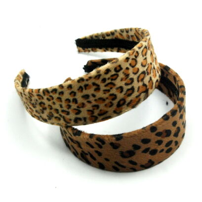 OPASKI DO WŁOSÓW SZEROKIE PANTERKI 2 SZTUKI                                                                          (8984 SAH)