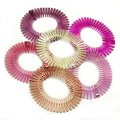 OPASKI DO WŁOSÓW SPRĘŻYNKI KOLOROWE 6 SZTUK                                  (15-1220/1 SA)