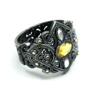 BRANSOLETKA SZEROKA ROZPINANA OZDOBNA  (0611-5879 SA) - 2