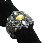 BRANSOLETKA SZEROKA ROZPINANA OZDOBNA  (0611-5879 SA) - 4