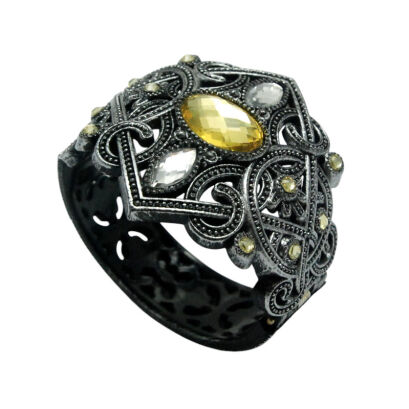 BRANSOLETKA SZEROKA ROZPINANA OZDOBNA  (0611-5879 SA)