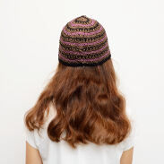 CZAPKA  AŻUROWA NA SZYDEŁKU BRĄZOWA                                                                  CZ-11 - 2