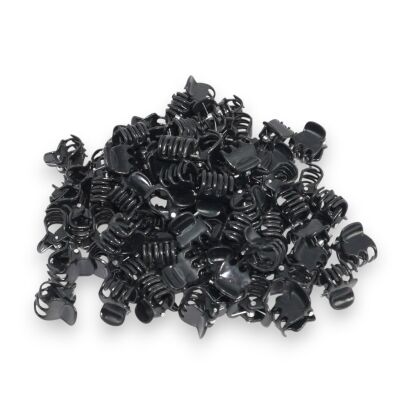 SZCZĘKI DO WŁOSÓW KRABIKI/ŻABKI CZARNE MINI 100 SZTUK                              (0146/B/100)