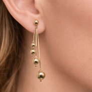 KOLCZYKI OZDOBNE WISZĄCE KULKI                                                                       (5469-1 SA) - 2