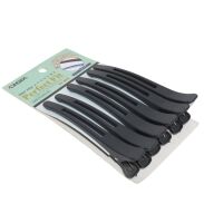 KLIPSY FRYZJERSKIE PLASTIKOWE Z GUMKĄ 6 SZTUK  (1311-112/6-B) - 4