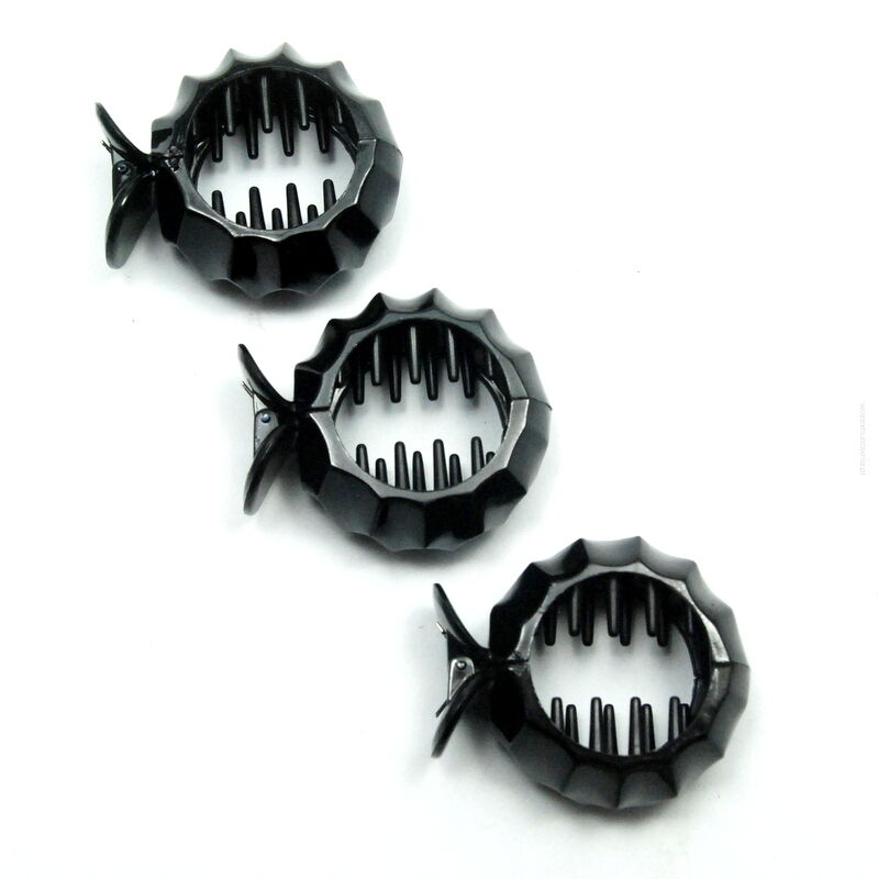 SZCZĘKI / KLAMRY DO WŁOSÓW CZARNE 3 SZTUKI                                     (SZD-3A SH)