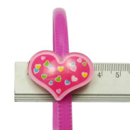 OPASKI DO WŁOSÓW DZIECIĘCE Z SERCEM 3 SZTUKI                                     (1818-4 SAM) - 3