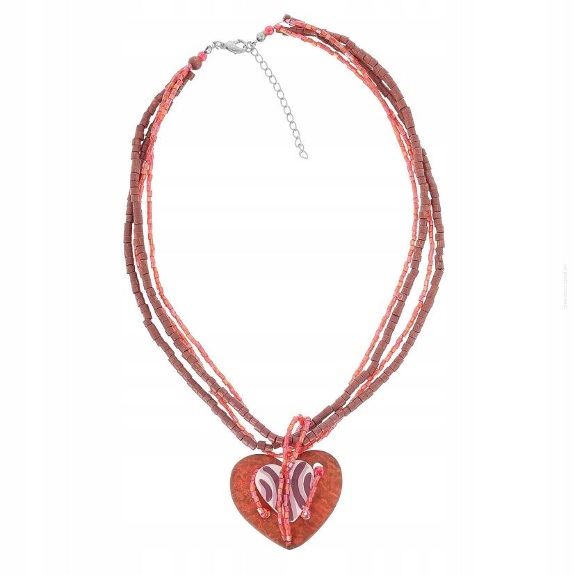 WISIOREK / NASZYJNIK Z ZAWIESZKĄ W KSZTAŁCIE SERDUSZKA  0665-1002