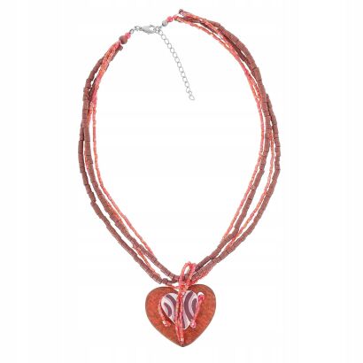 WISIOREK / NASZYJNIK Z ZAWIESZKĄ W KSZTAŁCIE SERDUSZKA  0665-1002