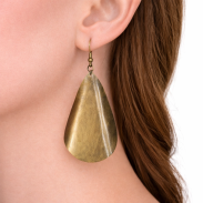 KOLCZYKI WISZĄCE METALOWE W ZŁOTYM KOLORZE                                                    (0615-650 SA) - 2