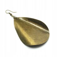 KOLCZYKI WISZĄCE METALOWE W ZŁOTYM KOLORZE                                                    (0615-650 SA) - 4