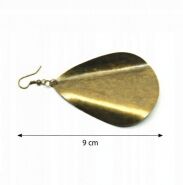 KOLCZYKI WISZĄCE METALOWE W ZŁOTYM KOLORZE                                                    (0615-650 SA) - 3