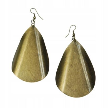 KOLCZYKI WISZĄCE METALOWE W ZŁOTYM KOLORZE                                                    (0615-650 SA)