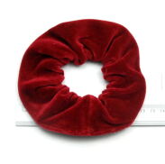 GUMKA SCRUNCHIE DO WŁOSÓW WELUR BORDOWA PRODUKT POLSKI (0103-BO) - 2