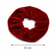 GUMKA SCRUNCHIE DO WŁOSÓW WELUR BORDOWA PRODUKT POLSKI (0103-BO SAH) - 3