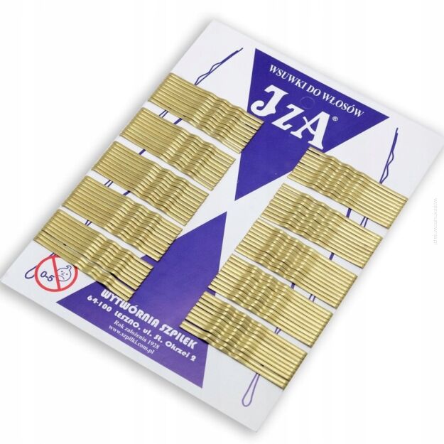 WSUWKA KARBOWANA ZŁOTA 6 CM Z KULKĄ 100 SZTUK                      (226/100-K)