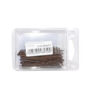 WSUWKA KARBOWANA BRĄZ MAT 2 KULKI 6 CM 36 SZTUK    (316/36 MAT) - 3
