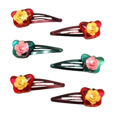 PYKI /SPINKI DO WŁOSÓW DZIECIĘCE KWIATKI 6 SZTUK (0331-507)