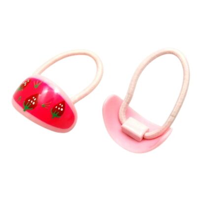 GUMKI DO WŁOSÓW OZDOBNE RÓŻOWE 2 SZTUKI (0569 SA)