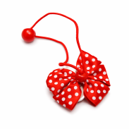 GUMKI DO WŁOSÓW DZIECIĘCE WISIENKI Z KOKARDKAMI 12 SZTUK (0361 SA) - 3