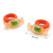 GUMKI DO WŁOSÓW DZIECIĘCE POMARAŃCZOWE CUKIERKI 4 SZTUKI (0194-42 SAMH) - 2