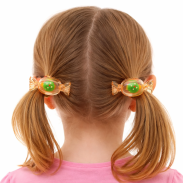 GUMKI DO WŁOSÓW DZIECIĘCE POMARAŃCZOWE CUKIERKI 4 SZTUKI (0194-42 SAMH) - 3