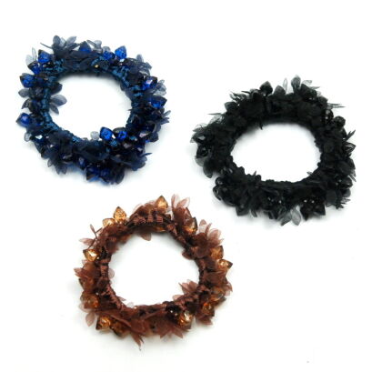 GUMKI DO WŁOSÓW OZDOBNE Z KORALIKAMI 3 SZTUKI                                                  (6E765-1 SAH)