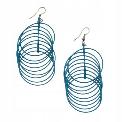 KOLCZYKI METALOWE WISZĄCE "DRUCIKI"                                            (0615-620 AS)