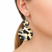 KOLCZYKI WISZĄCE PLASTIKOWE PANTERKI                                                                                  (0613-1011) - 2