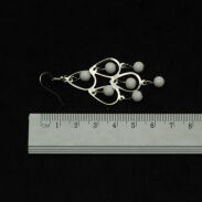 KOLCZYKI WISZĄCE Z KORALIKAMI               (0615-179 S) - 2