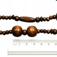 KORALE DREWNIANE DŁUGIE / NASZYJNIK BRĄZOWY OBWÓD 180 CM                                                               (0611-1038 SAM F) - 5