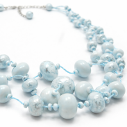 NASZYJNIK / WISIOREK Z NIEBIESKIMI KORALIKAMI (N-0602/5/3R C SAM B) - 3