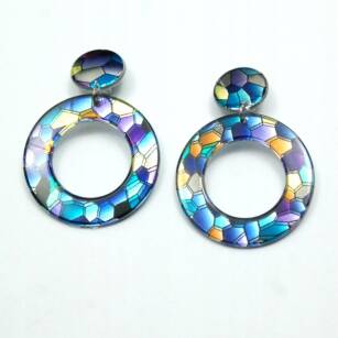 WOMEN'S HANGING MULTICOLOR ROUND CLIPS                                                                            0613/1-3