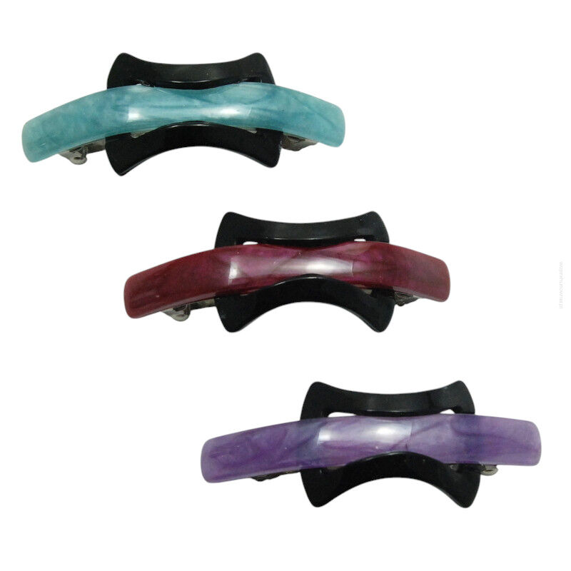 KLAMRY / AUTOMATY DO WŁOSÓW KOLOROWE 3 SZTUKI                                                                      (6029-2 SAM)