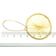 KOLCZYKI PLECIONE KOŁA METALOWE 