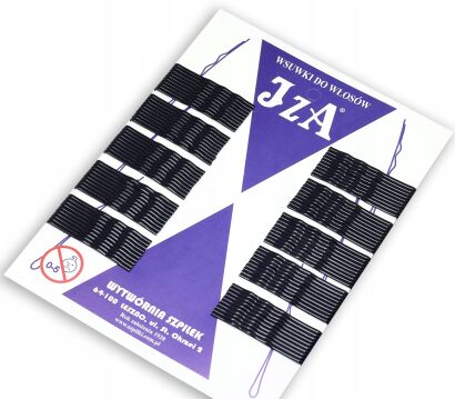 WSUWKI DO WŁOSÓW IZA KARBOWANE CZARNE BEZ KULKI 5 CM                      (205/100)