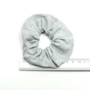 GUMKA DO WŁSÓW ŚREDNIA BAWEŁNIANA SCRUNCHIE POPIEL PRODUKT POLSKI 3 SZTUKI 0233-14 - 2