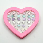 PIERŚCIONKI DZIECIĘCE SERDUSZKA REGULOWANE 36 SZTUK (0617-16) - 4