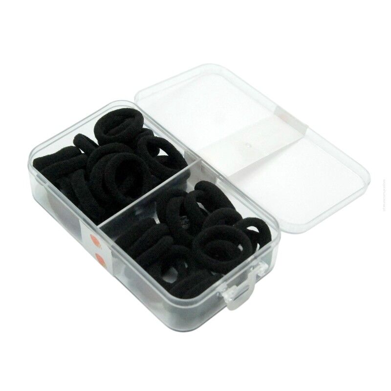 GUMKI DO WŁOSÓW MINI CZARNE 40 SZTUK                               (300158 SA)