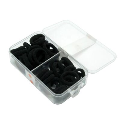 GUMKI DO WŁOSÓW MINI CZARNE 40 SZTUK                               (300158 SA)