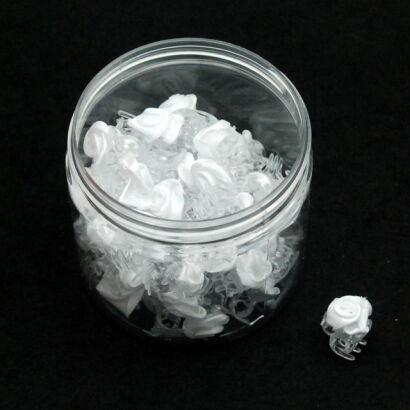 SZCZĘKI RÓŻYCZKI MINI-KOMUNIJNE BIAŁE 50 SZTUK                (0039/W/50)