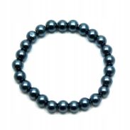 BRANSOLETKA KLASYCZNA Z PEREŁEK NIEBIESKA JABLONEX (BRPR-27 SAH) - 2
