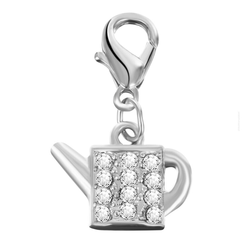 Zawieszka srebrna Konewka z cyrkoniami – charm / brelok                                                                           0605-173